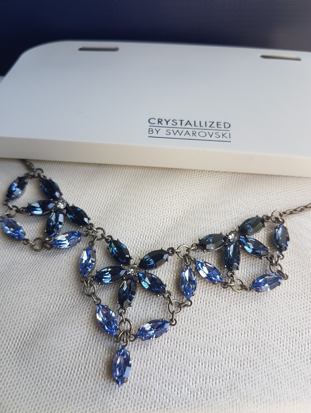 Swarovski Crystallized Blue Necklace NWT - Picture 3 of 17